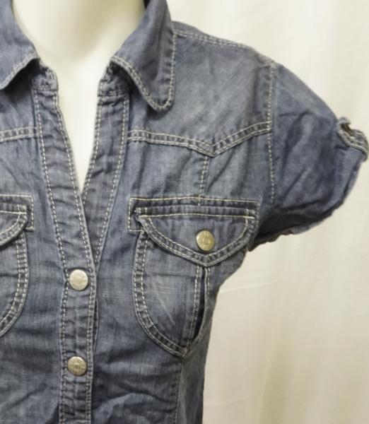 Jeanskleid mit kurzem Arm,  Gr. 152 von H&M (3209)